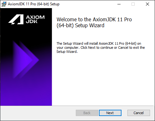 Окно установщика