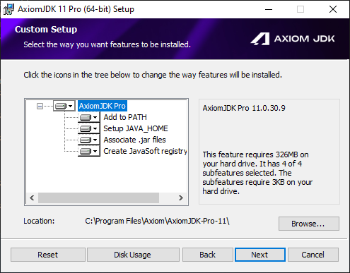 Окно установщика