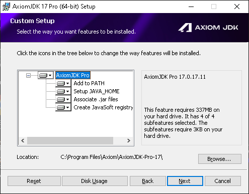 Руководство по установке — документация Axiom JDK 17.0.17b11 — Axiom JDK